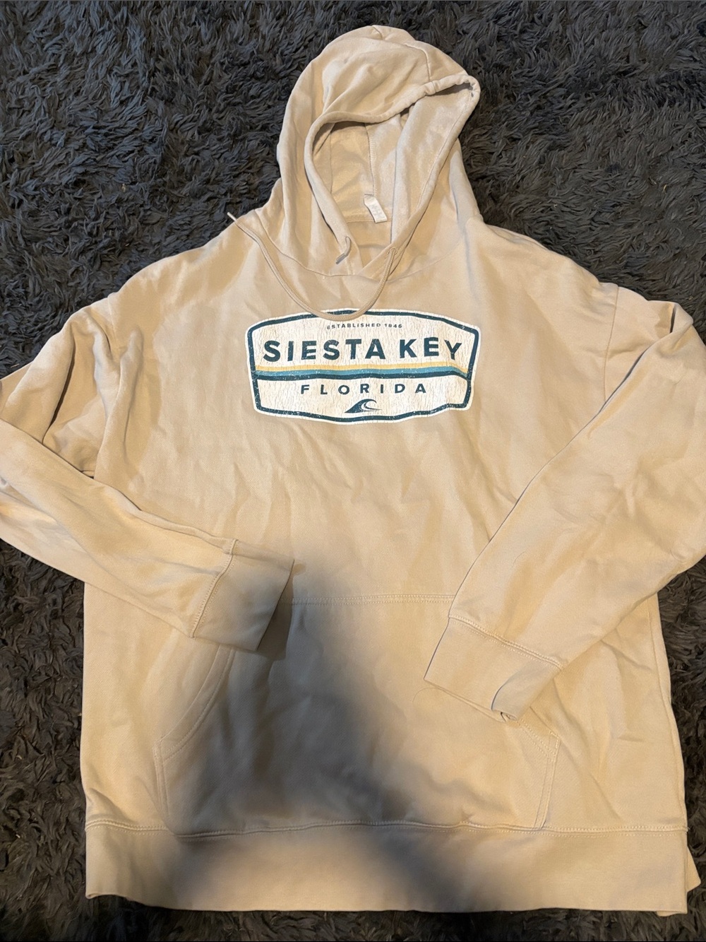 Siesta Key Florida Beige Hoodie Sweatshirt